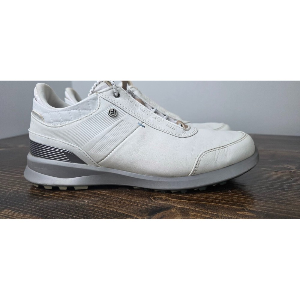 Foot Joy FJ Stratos Women's Golf Sneakers Size 9 M White Gray Leather Shoes